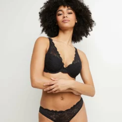 SOUTIEN-GORGE AMPLI FOULARD NOIR