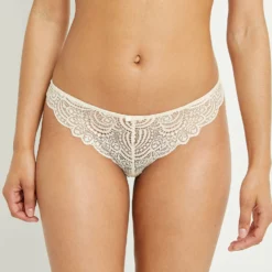TANGA DENTELLE ECRU