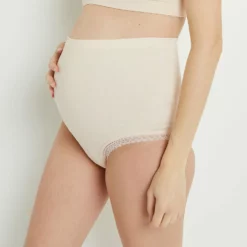 CULOTTE TAILLE HAUTE GROSSESSE POUDRE