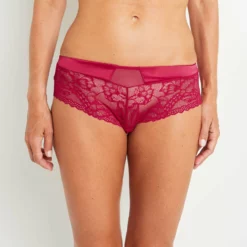 SHORTY DENTELLE ROUGE