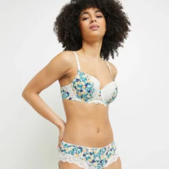 SOUTIEN-GORGE AMPLI EMBOITANT BLANC/VERT