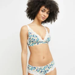 SOUTIEN-GORGE SANS ARMATURES BLANC/VERT