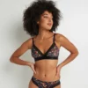 SOUTIEN-GORGE SANS ARMATURES NOIR/ROSE