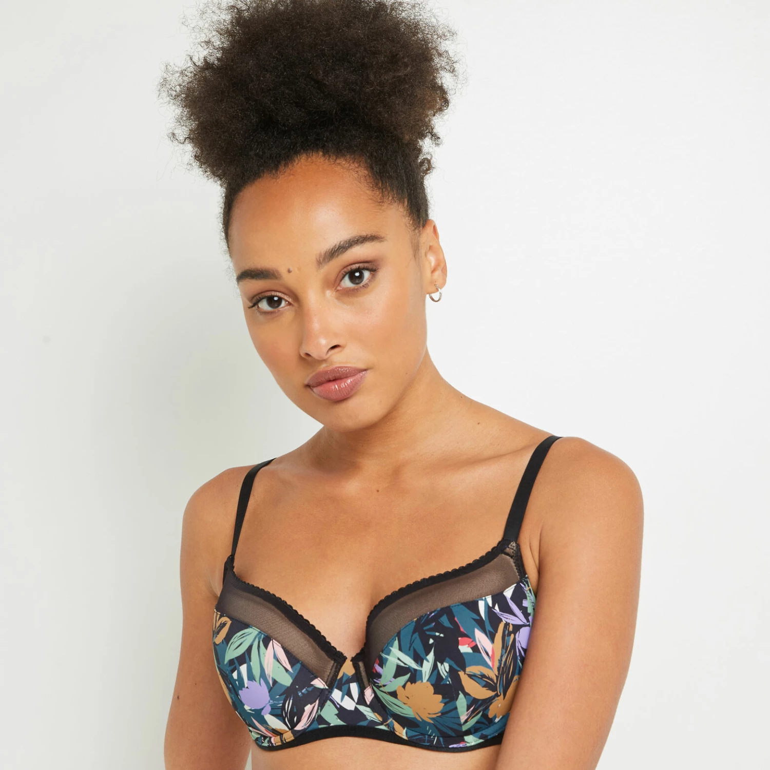 SOUTIEN-GORGE AMPLIFORME MICROFIBRE MULTICO NOIR – Image 2