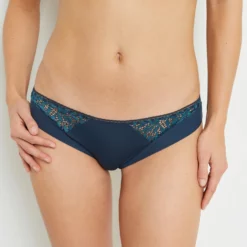 CULOTTE DENTELLE MULTICO BLEU
