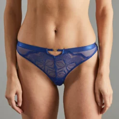 Blue TANGA DENTELLE BLEU
