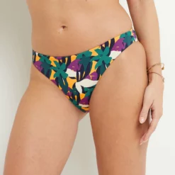 MAILLOT DE BAIN SLIP MIDI MULTICO ROSE