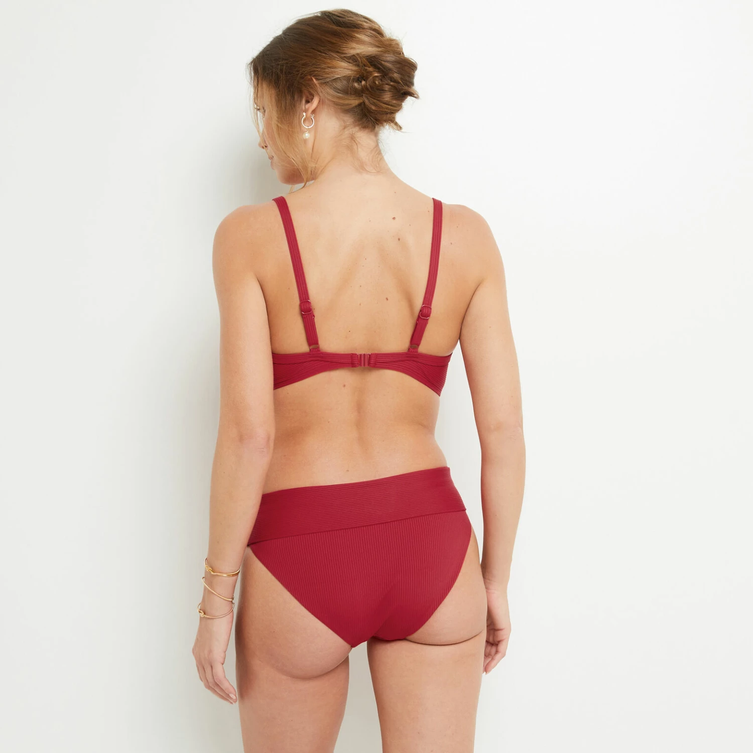 Lotus MAILLOT DE BAIN SLIP MAXI ROUGE – Image 2
