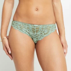 TANGA DENTELLE RECYCLEE Vert Clair