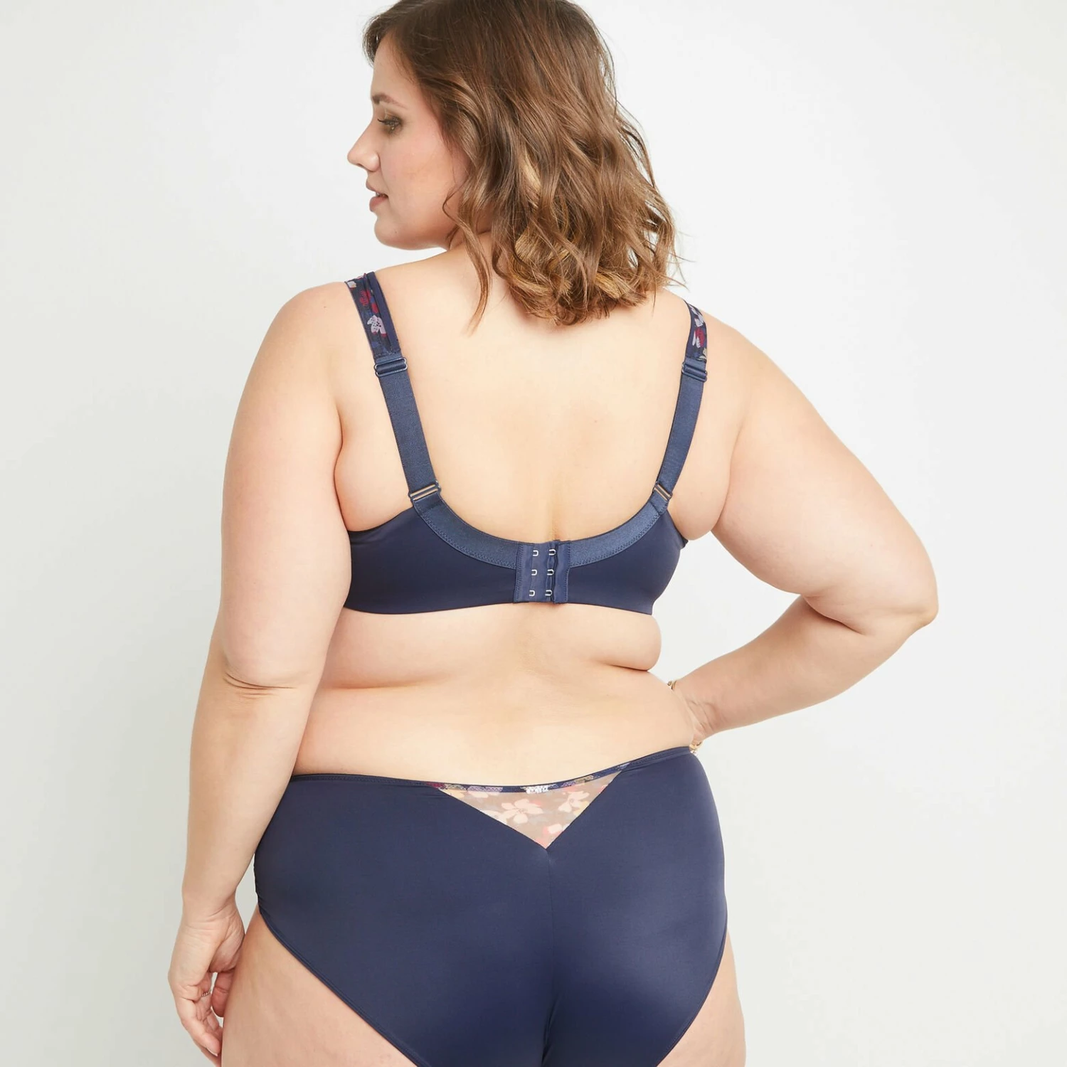 Blanche SOUTIEN-GORGE GRANDS BONNETS MULTICO BLEU – Image 4