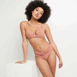 MAILLOT DE BAIN PUSH UP MICROFIBRE ROSE