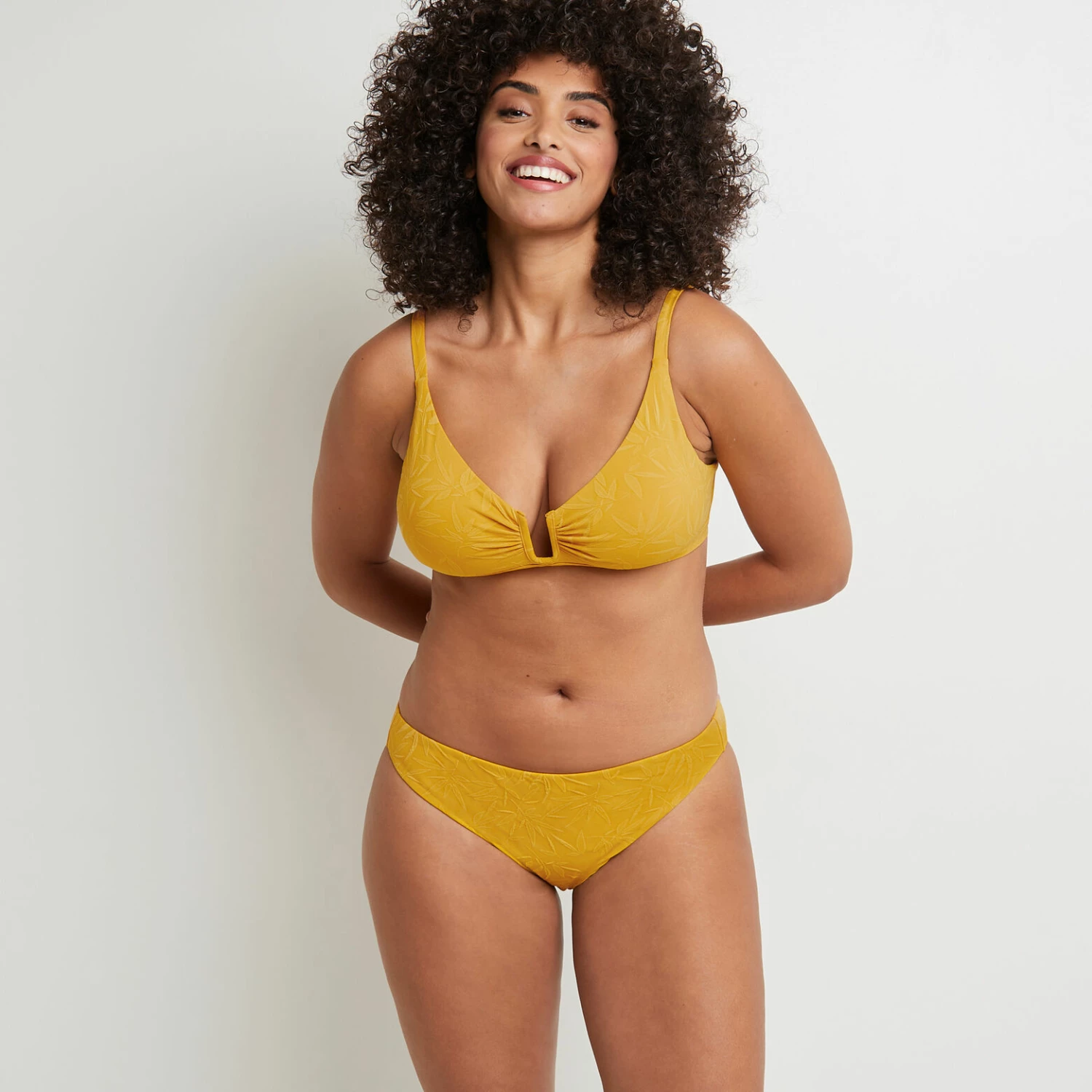 MAILLOT DE BAIN SLIP MIDI JAUNE – Image 4