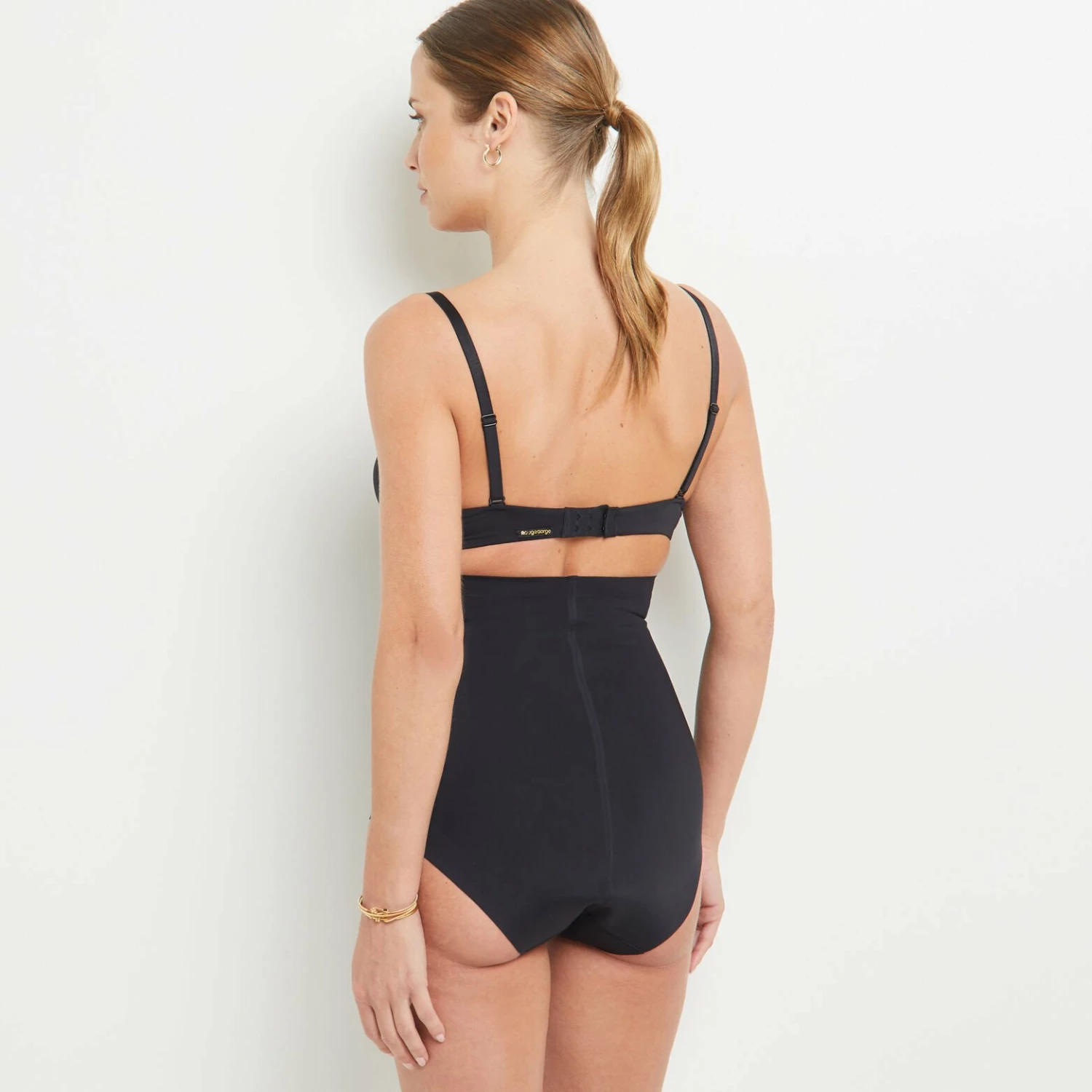 CULOTTE TRES HAUTE MICROFIBRE NOIR – Image 3