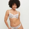 SOUTIEN-GORGE CORBEILLE IMPRIME MULTICO BLANC