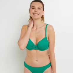 MAILLOT DE BAIN EMBOITANT COULISSE VERT