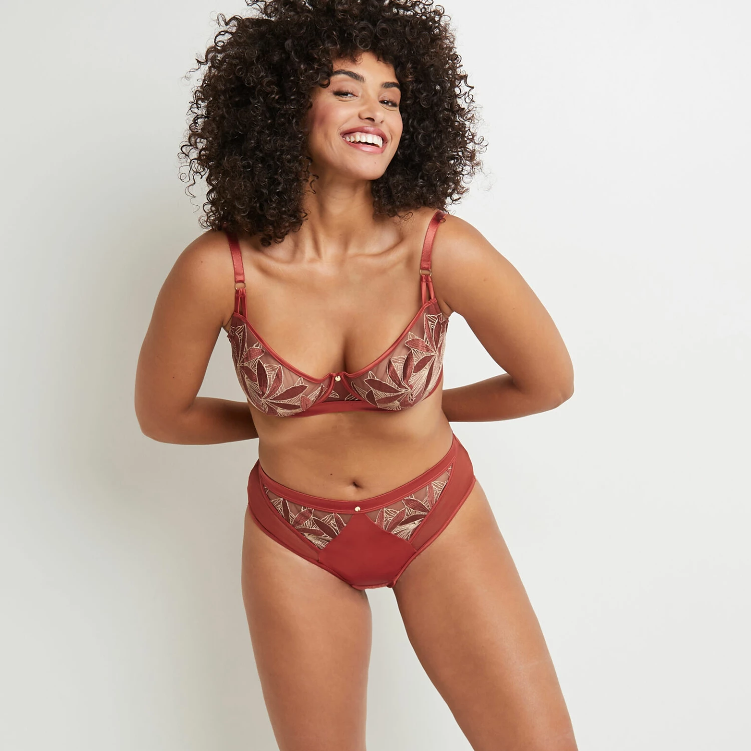 SHORTY TULLE BRODE MULTICO ORANGE – Image 3