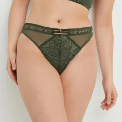 Celine STRING DENTELLE KAKI