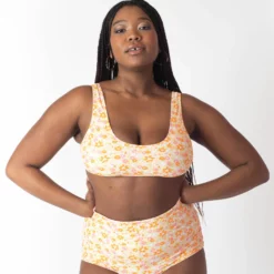 BRASSIERE CÔTE IMPRIMEE MULTICOLORE